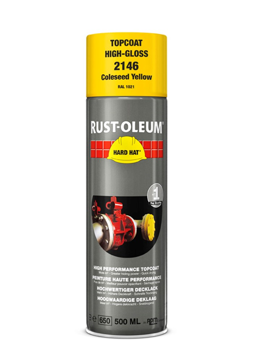 Deklaag Hardhat Rust-Oleum - 2146 500ML RAL 1021 KOOLZAADGEEL