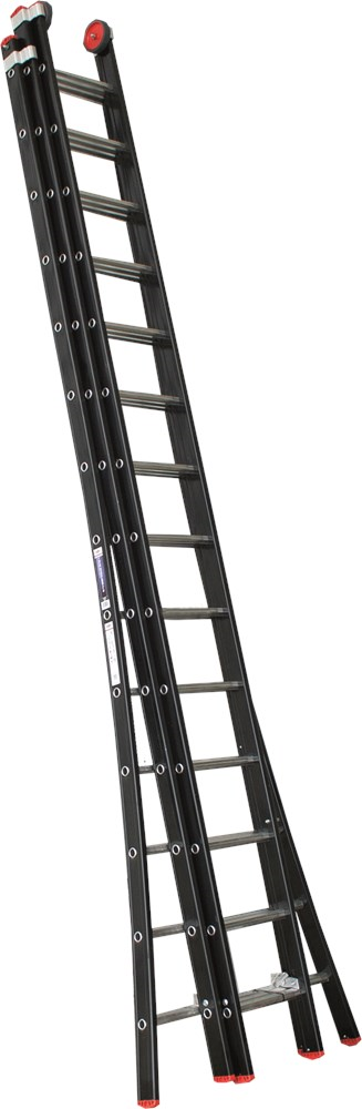 Reformladder Alu.Zwart Magnus Kelfort - 3X14 TREDEN /GEBOGEN BOOM