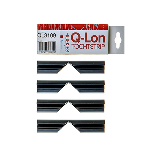 Verstekhoekjes Q-Lon - QL3109 ZWART SET à 4 STUKS