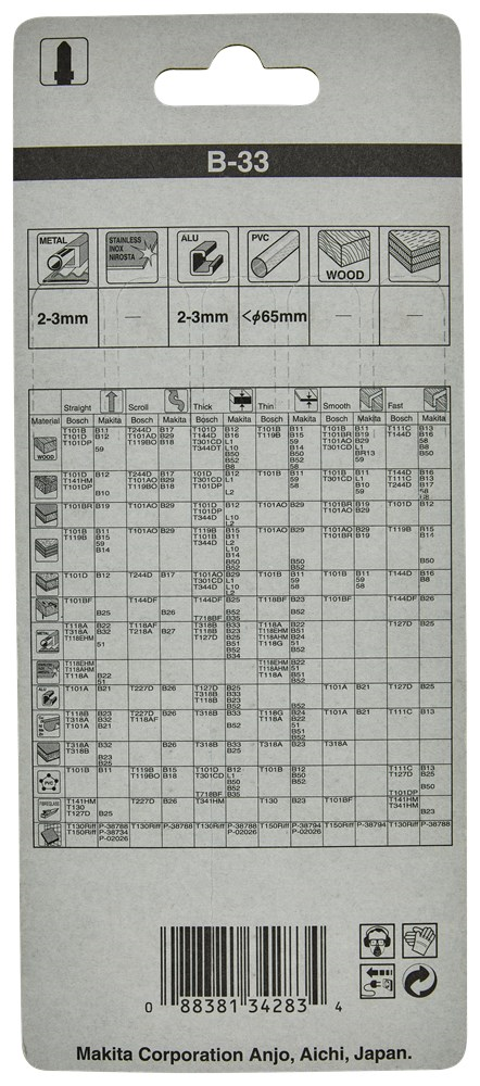 decoupeerzaagblad makita for bi-metal