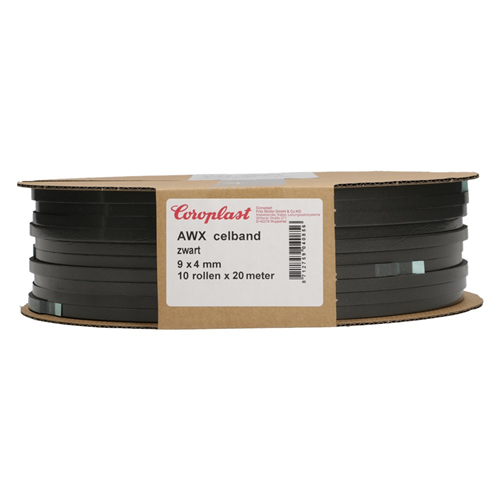 Glasband Awx Coroplast - 9X4MM 200M ZWART