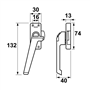 raamsluiting aluminium wit axa-7