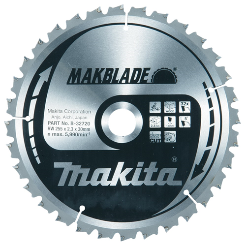 Cirkelzaagblad Hm Makita - 255X2.3X30MM 32T