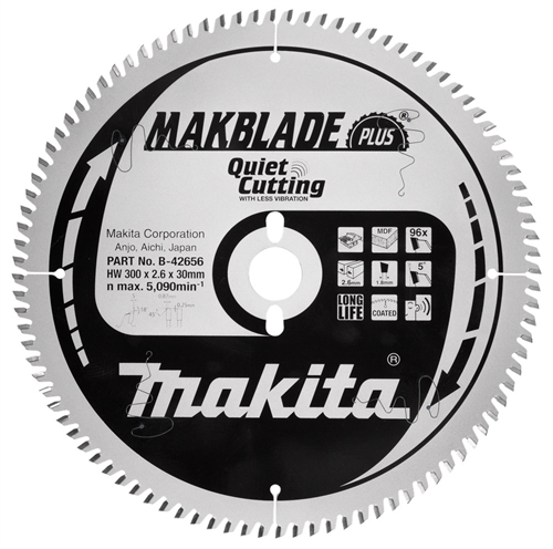 Cirkelzaagblad Hm Makita - 300X2.6X30MM 96T TCG