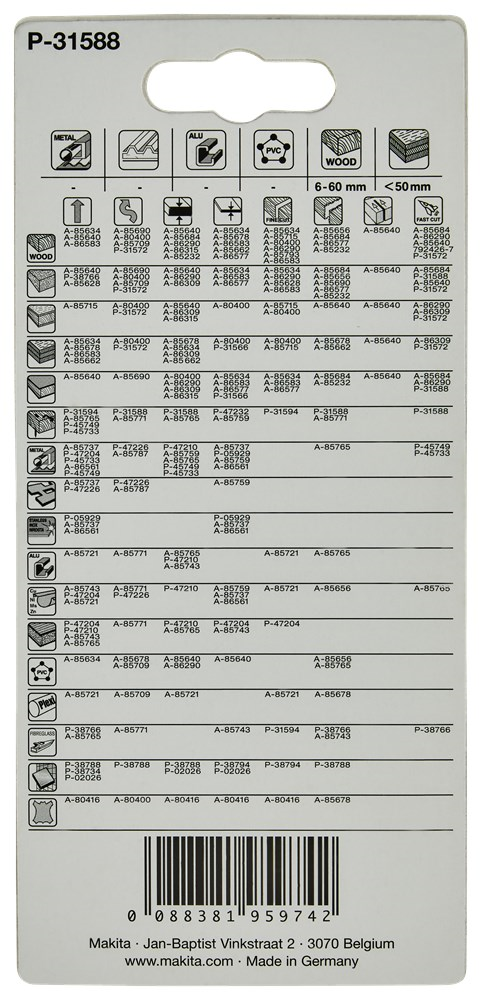 decoupeerzaagblad makita for wood