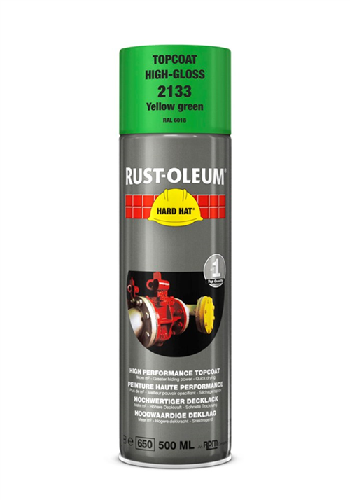 Deklaag Hardhat Rust-Oleum - 2133 500ML RAL 6018 GEELGROEN