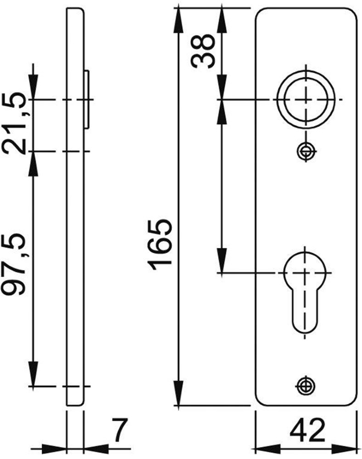 kortschild aluminium f1 hoppe