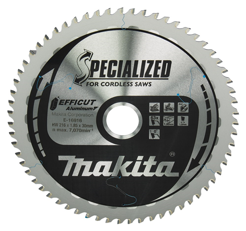 Cirkelzaagblad Hm Makita - 216X1.85X30MM 63T ALUMINIUM