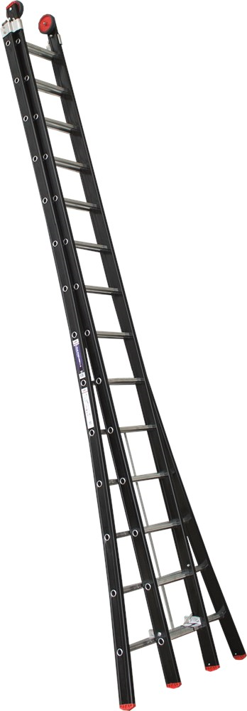 Reformladder Alu.Zwart Magnus Kelfort - 2X14 TREDEN /GEBOGEN BOOM