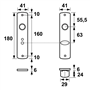 kortschild aluminium f1 axa-4