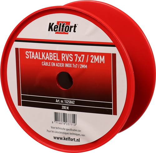 Staalkabel Rvs A2 Kelfort - 2.0MM 200M