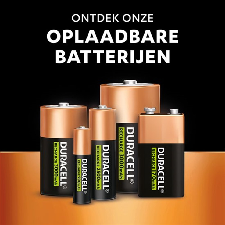 batterijen oplaadbaar staaf duracell