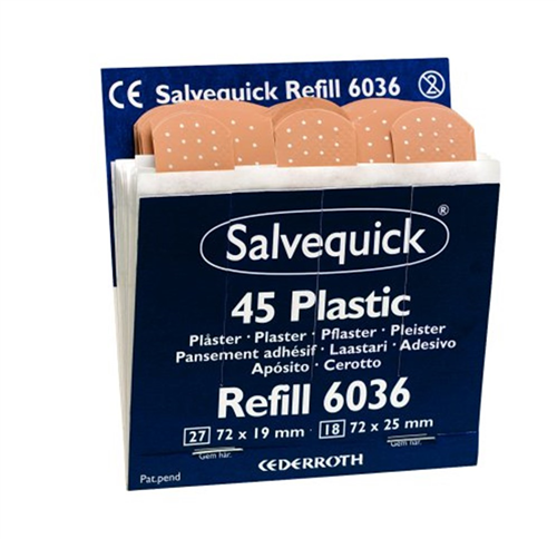 Pleisters Plastic Salvequick - 6036 KLEIN 72X19MM / 72X25MM