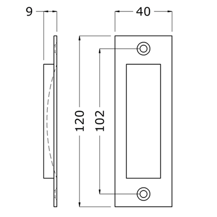 schuifdeurkom aluminium zwart hermeta