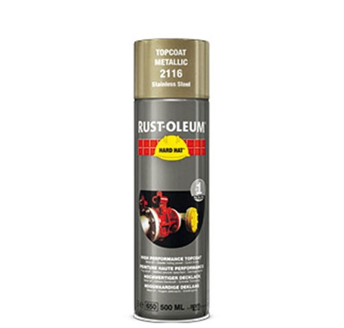 Deklaag Hardhat Rust-Oleum - 2116 500ML METALLIC RVS