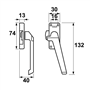 raamsluiting aluminium wit axa-7