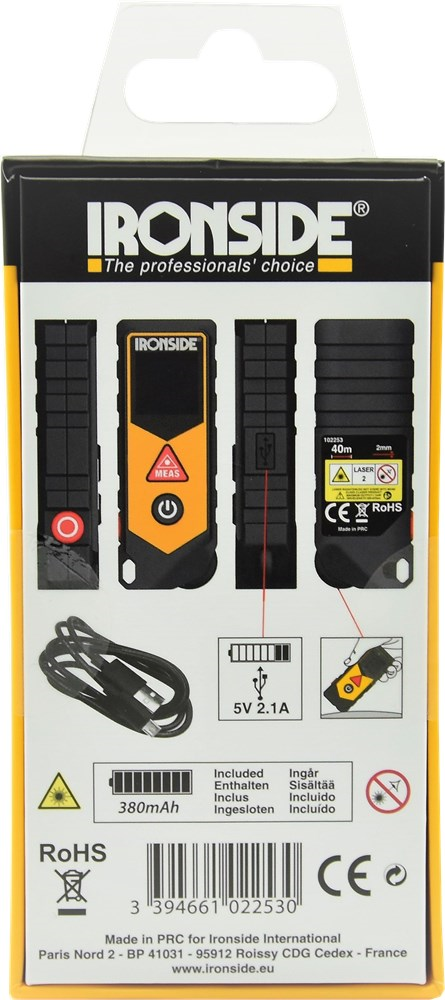 laserafstandmeter rood ironside