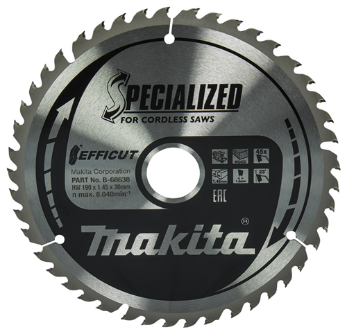 Cirkelzaagblad Hm Makita - 190X1.45X30MM 45T ATAFR