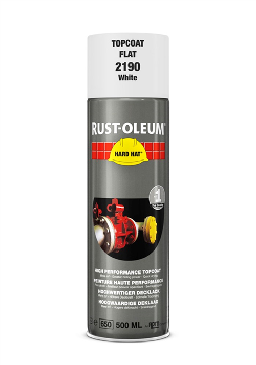 Deklaag Hardhat Rust-Oleum - 2190 500ML WIT MAT