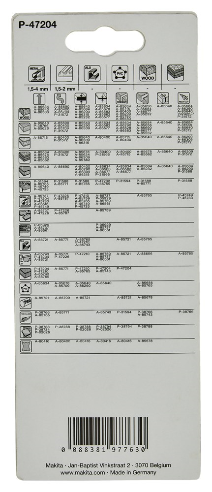 decoupeerzaagblad makita for bi-metal