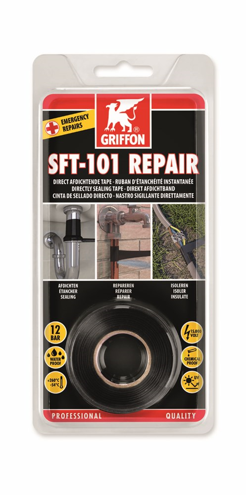 Reparatietape Griffon - SFT-101 25MM 3M ZWART