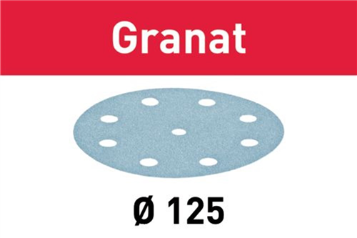 Schuurschijf Festool Granat - D125/8 K 220 GR SET à 10 ST