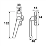 raamsluiting aluminium wit axa-7